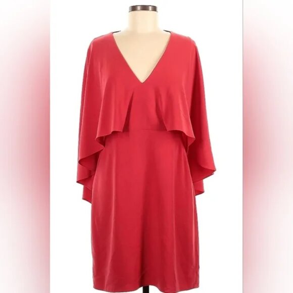 Halston V-Neck Cape Dress – new with tags. - Picture 8 of 8